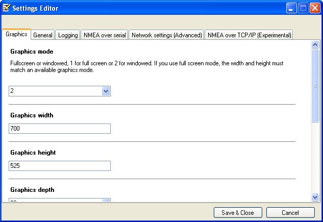 Settings Editor